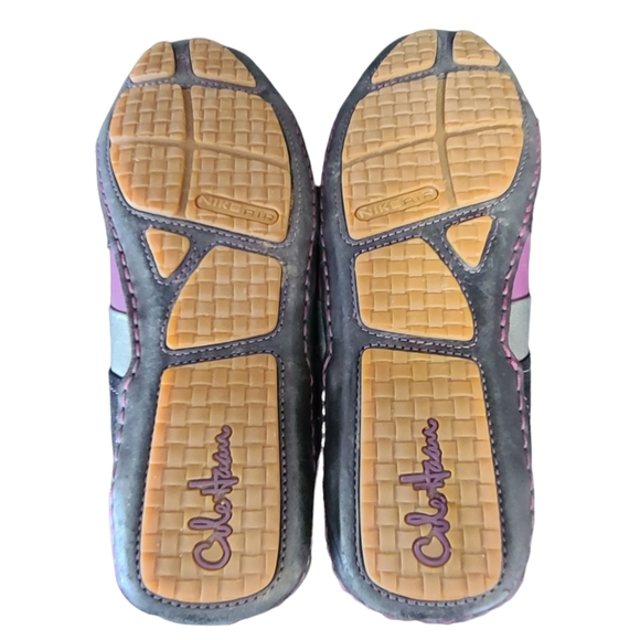 Cole Haan Size 7B Women's Air Astra Lace-Up Purple Black Suede Fashion Sneakers - Picture 6 of 9
